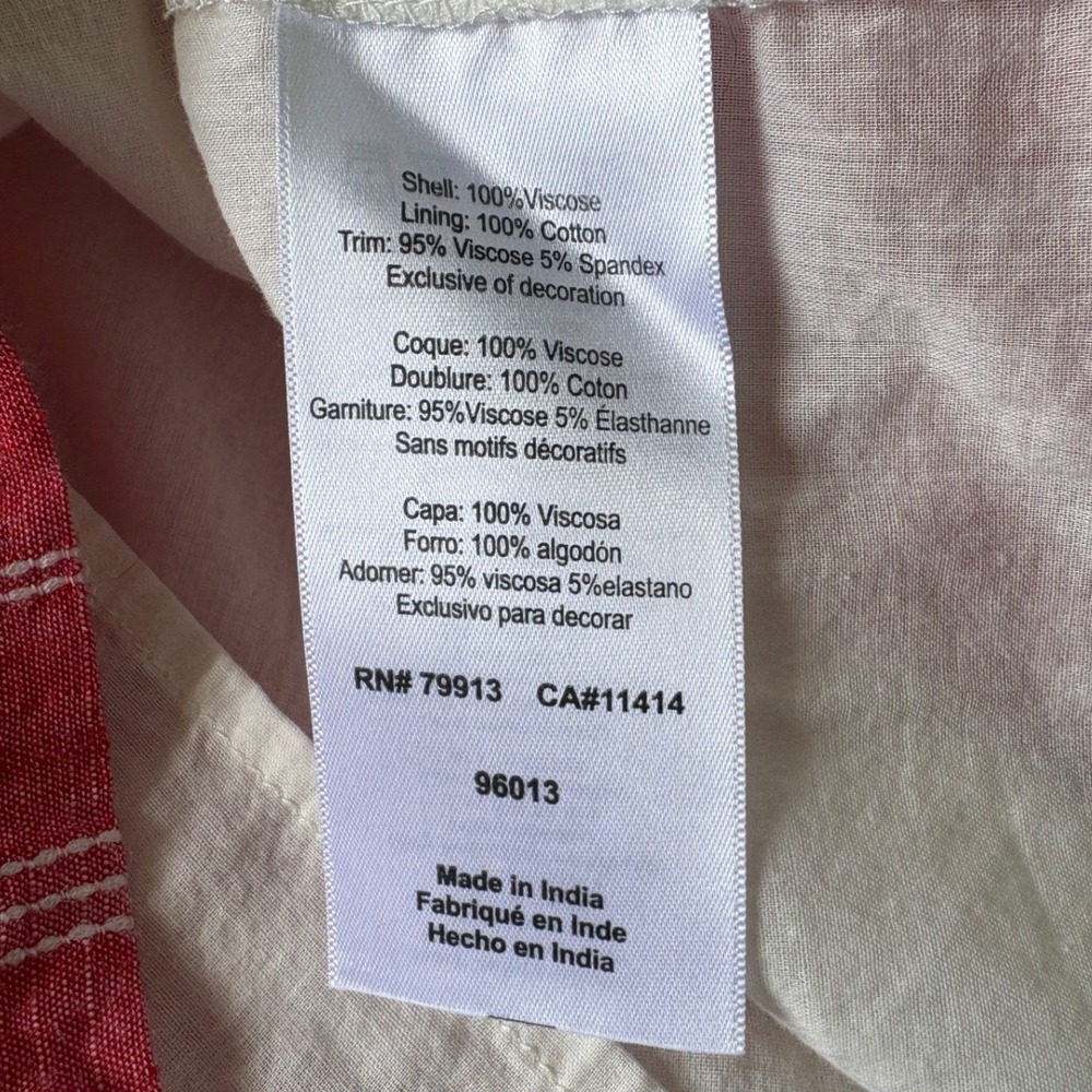 Motherhood Maternity Nursing Dress, Red & White Striped, Medium - Picture 5 of 6